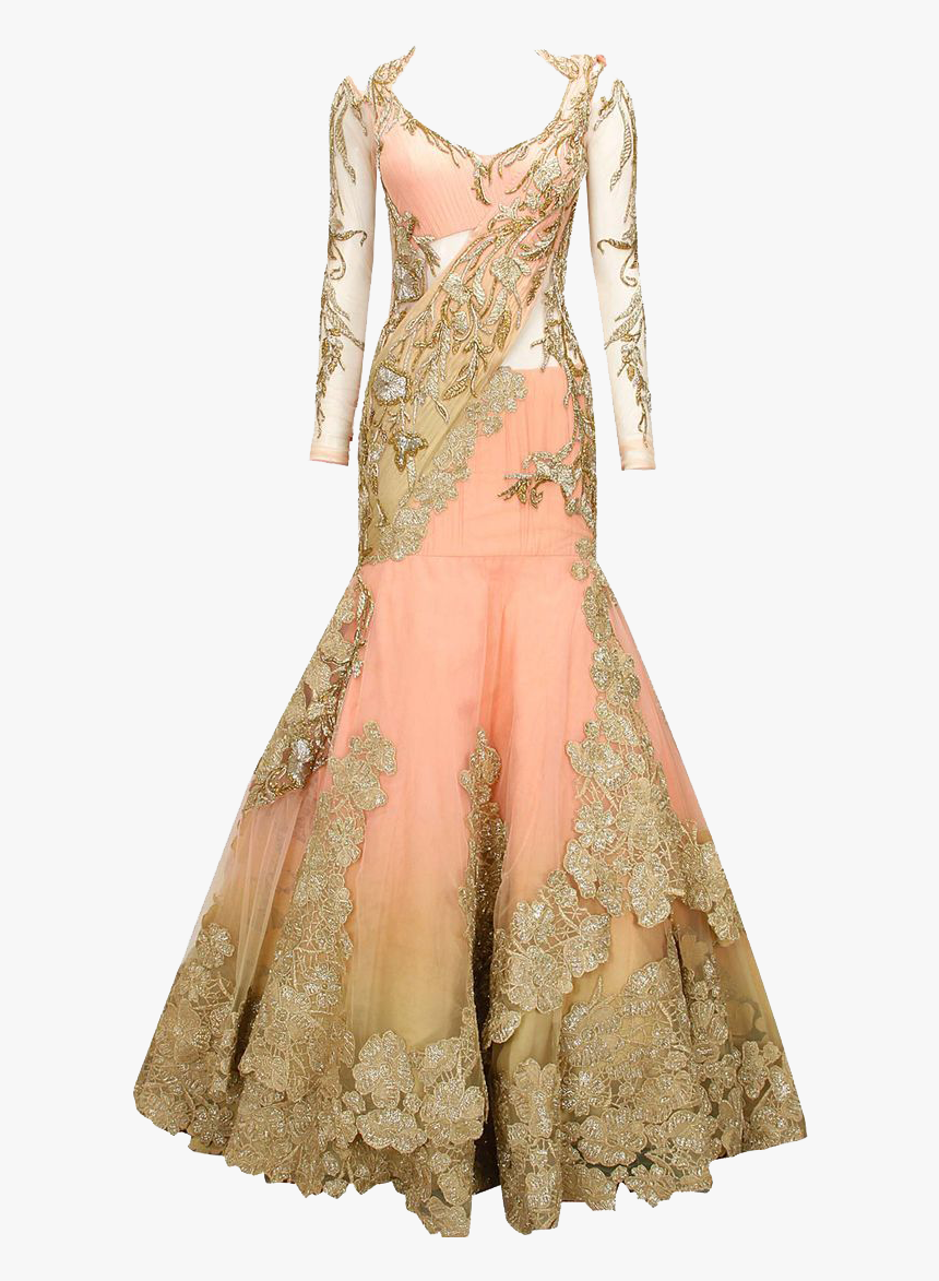 Mermaid Lehenga Png Background - Western Latest Gown Design, Transparent Png