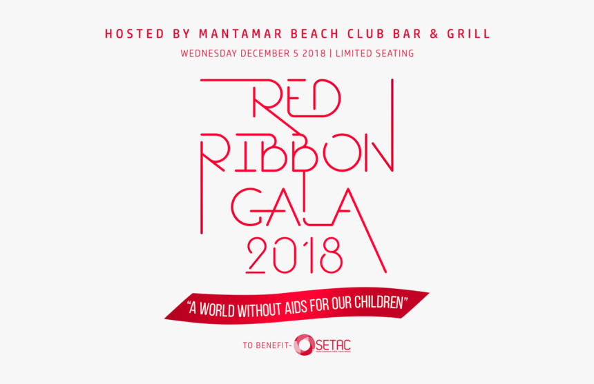 Red Ribbon Gala 2018, Puerto Vallarta Estudiomrgreen - Graphic Design, HD Png Download