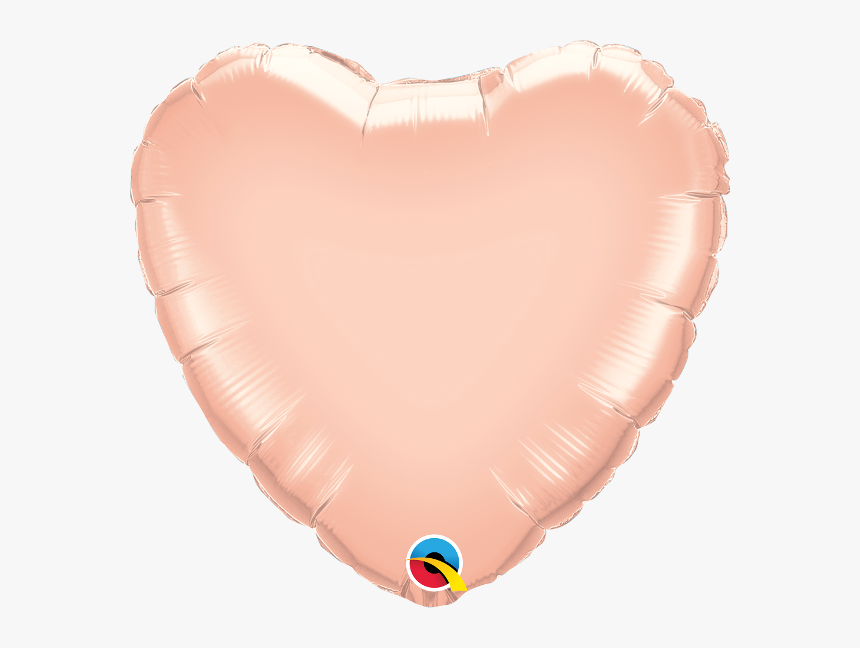 Transparent Black And Gold Balloons Png - Rose Gold Heart Balloon Transparent, Png Download