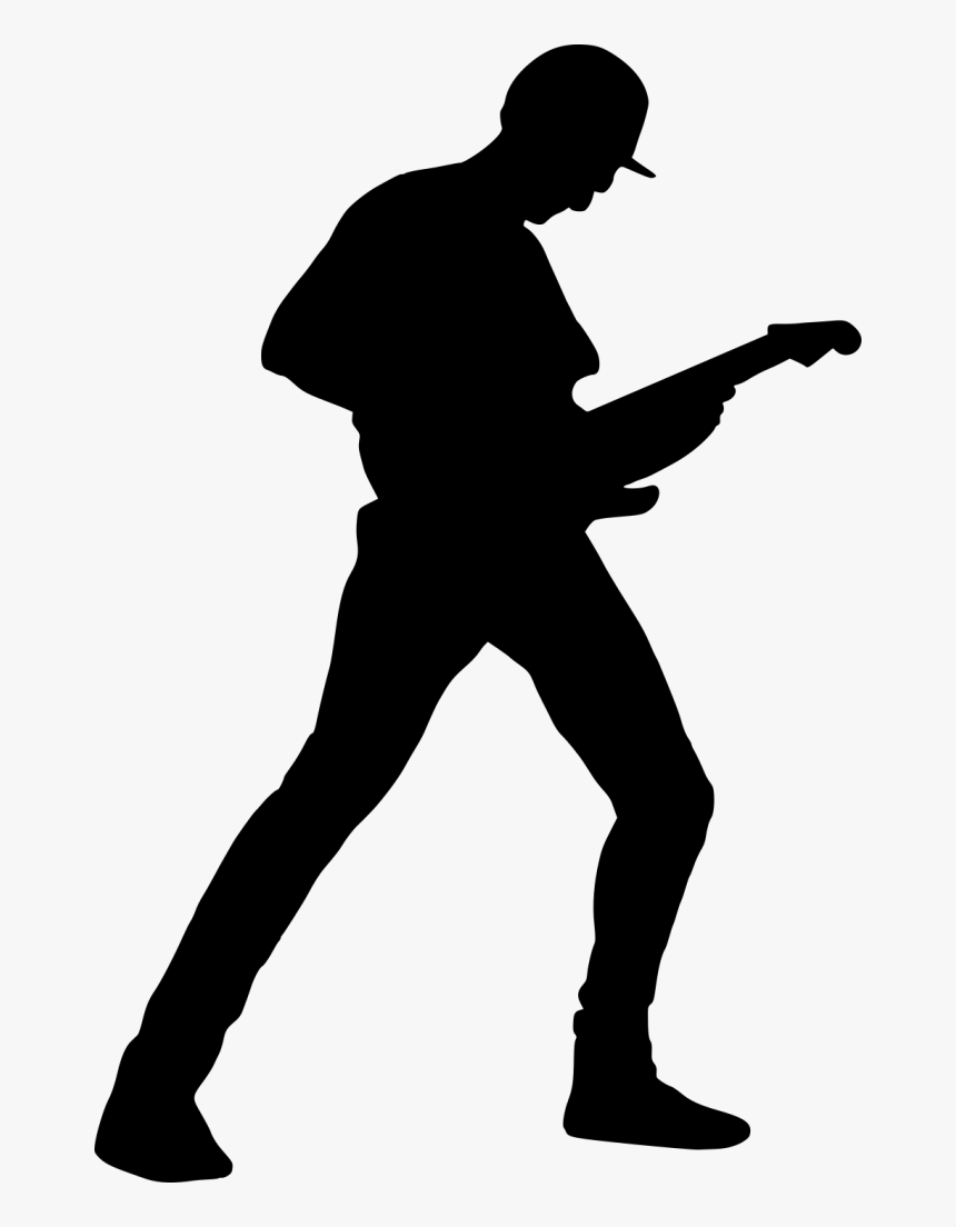 Guitar Player Silhouette Png, Transparent Png