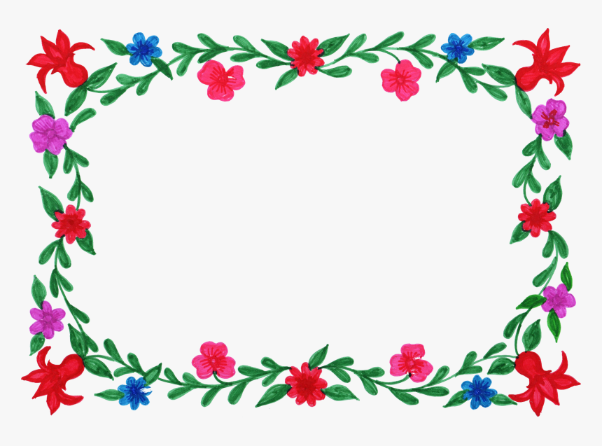Flower Photo Frame Png, Transparent Png