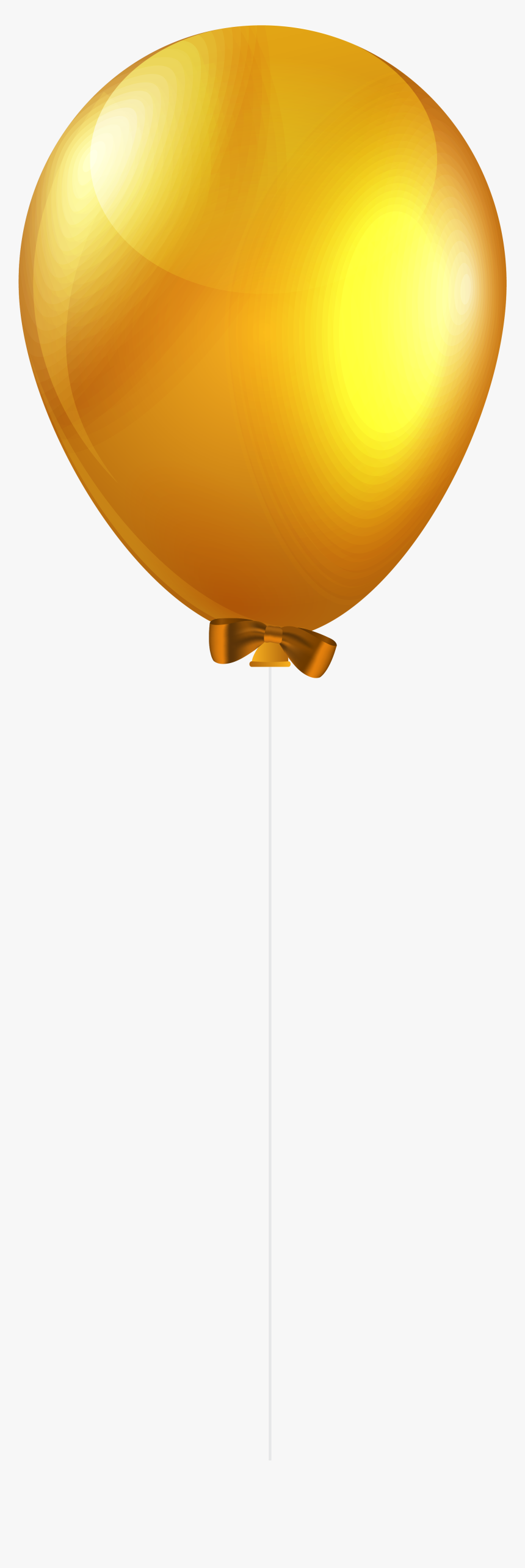 Gold Clipart Balloon - Single Balloon Image Png, Transparent Png