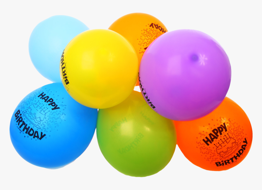 Free Colorful Happy Birthday Balloons Png Image - Transparent Birthday Item Png, Png Download