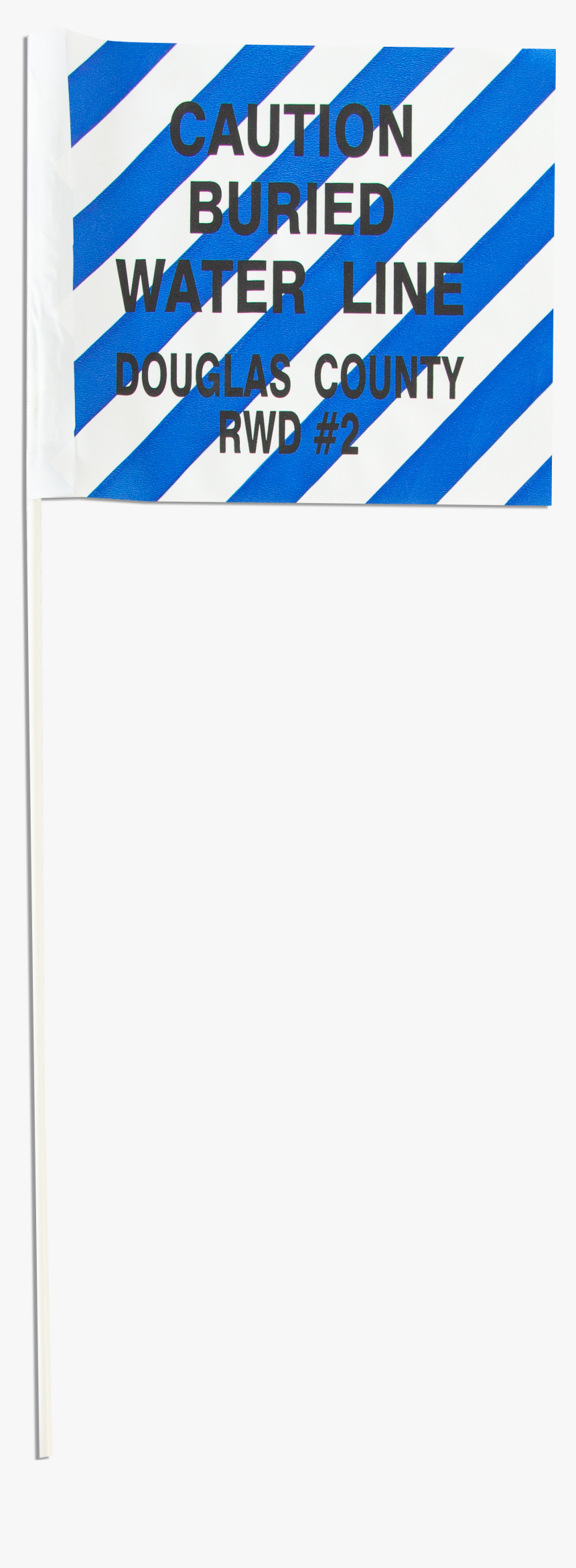 Blue And White Striped Flag With Custom Printing - Off-white, HD Png Download