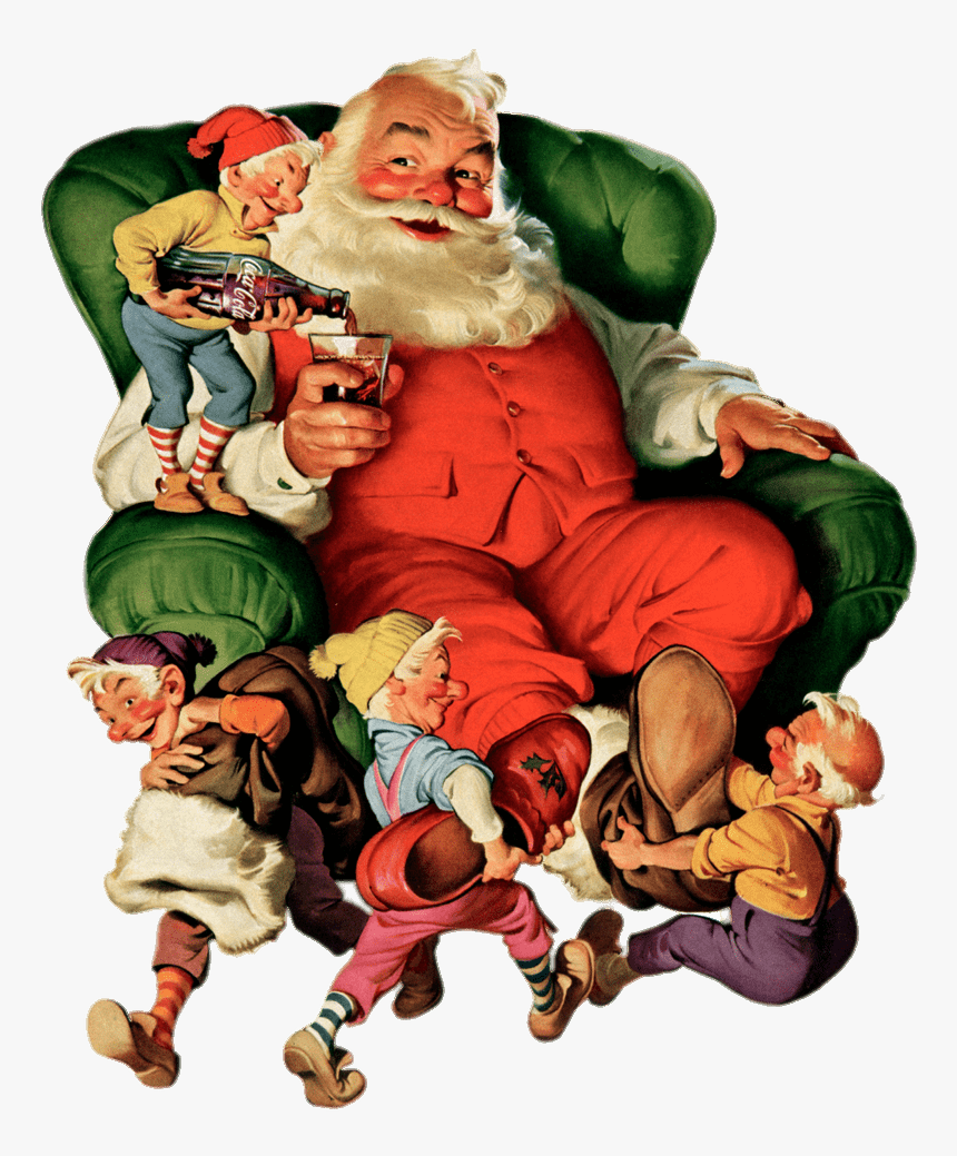 Coca Cola Vintage Santa Claus - Santa Claus Coca Cola Png, Transparent Png