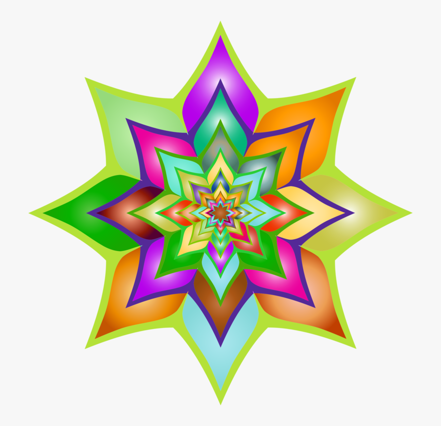 All Photo Png Clipart - Colorful Flower Silhouette, Transparent Png