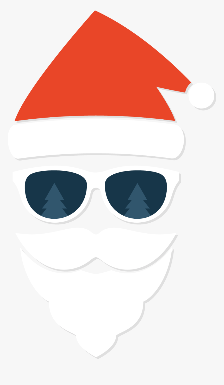 Claus Elderly Creative Vector Design Avatar Santa Clipart - Santa Sunglasses Vector Image Png, Transparent Png
