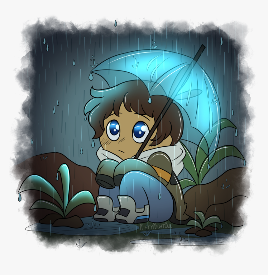 Niftynightowl - 
“rainy Planet
” - Chibi Lance Voltron Rain, HD Png Download