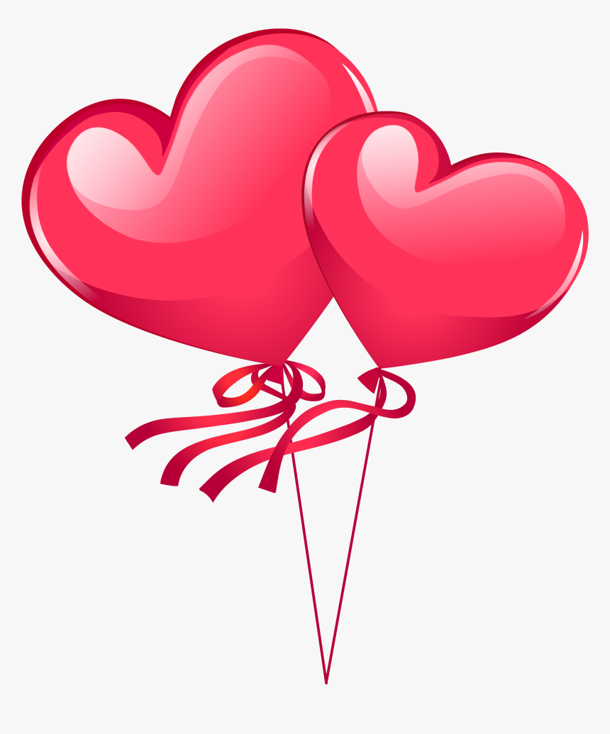 Heart Balloons Png Image - Transparent Background Heart Balloons Png, Png Download