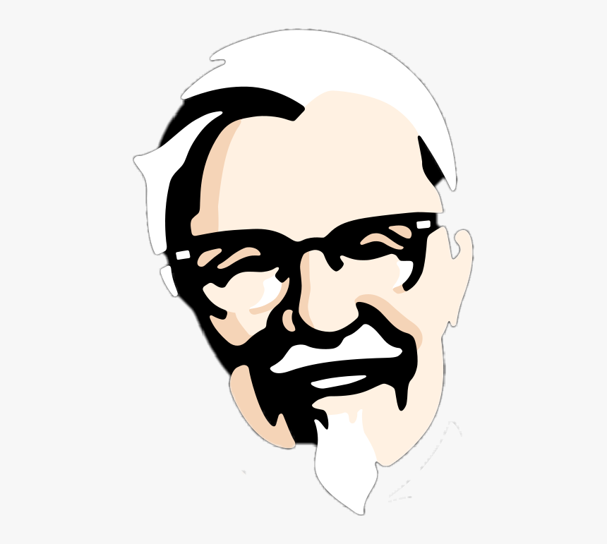 #kfc #face #logo #kentucky #fried #chicken - Kfc Face, HD Png Download