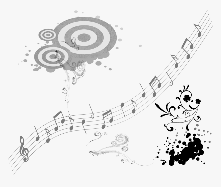 Black And White Musical Note Musical Notation, HD Png Download