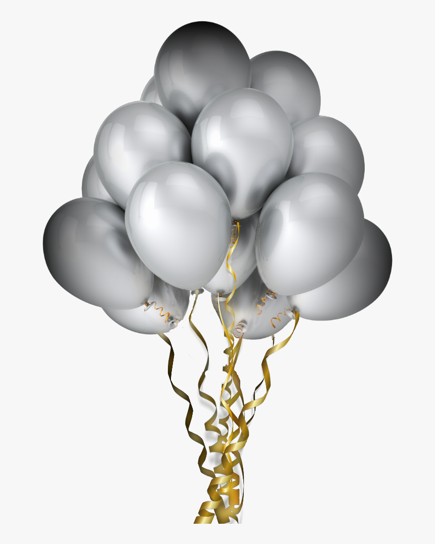 #balloons #silver #gold #metallic #party #celebration - Clipart Silver Balloons Png, Transparent Png