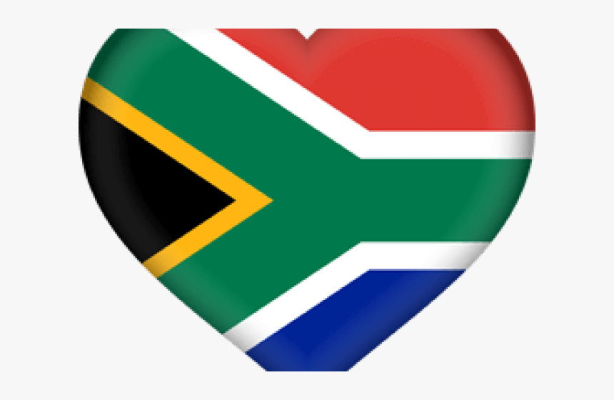 Transparent South Africa Png - South African Flag Heart, Png Download