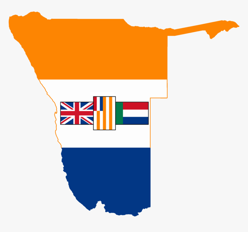 Flag Map Of South West Africa - Old South African Flag Vector, HD Png Download