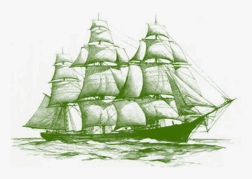 Geobox Clipper - Drawing Of A Ship, HD Png Download