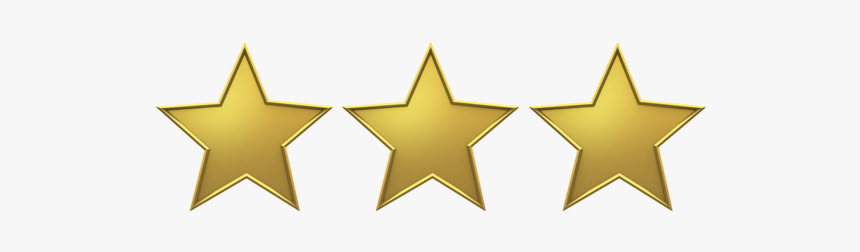 3 Gold Stars - Rate Us 5 Stars, HD Png Download