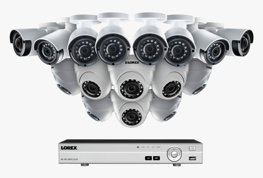 16 Channel Hd Security Camera System With 16 2k Hd - Exhaust System, HD Png Download