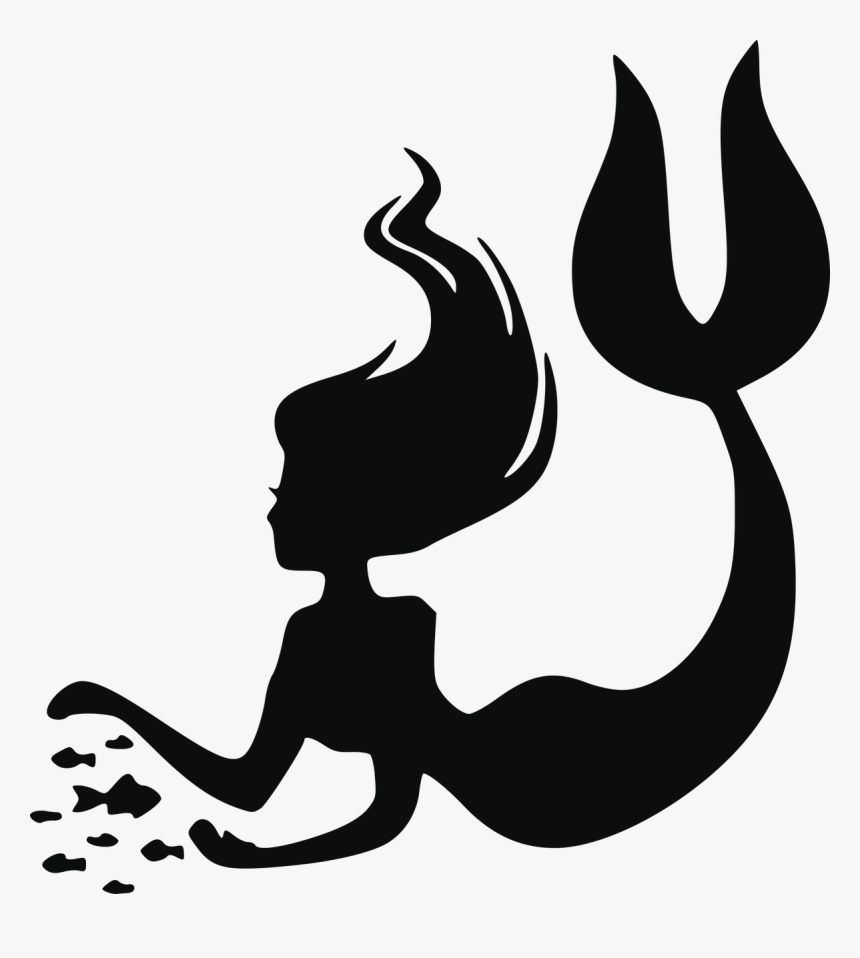 Clip Art Mermaid Silhouette Svg - Transparent Background Mermaid Silhouette Png, Png Download