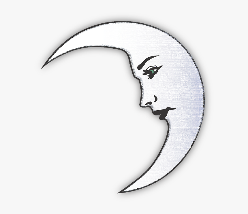 Moon, La Luna, Mexico, Folk Art, Crescent, Tarot, Space - Fun Design, HD Png Download