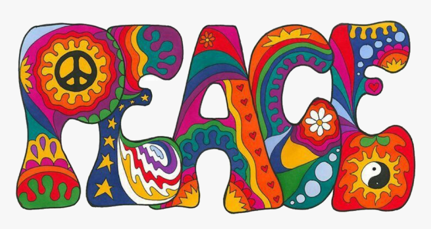 Psychedelic Peace Sticker, HD Png Download