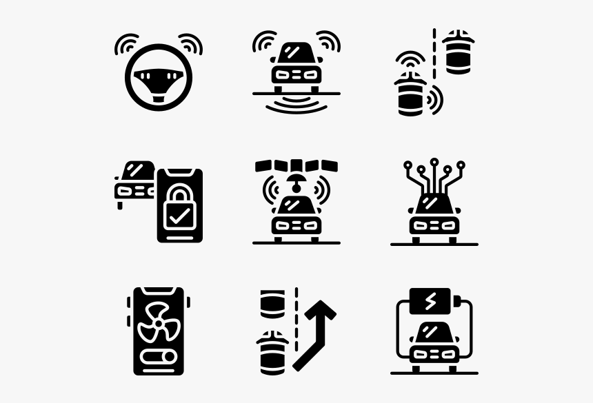 Smart Car Icons Free, HD Png Download