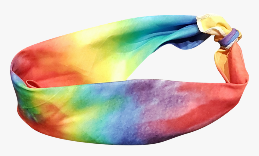 Hippie Wig With Tie Dye Bandana 60s 70s Hippy Woodstock - Tie Dye Bandana Transparent Background, HD Png Download