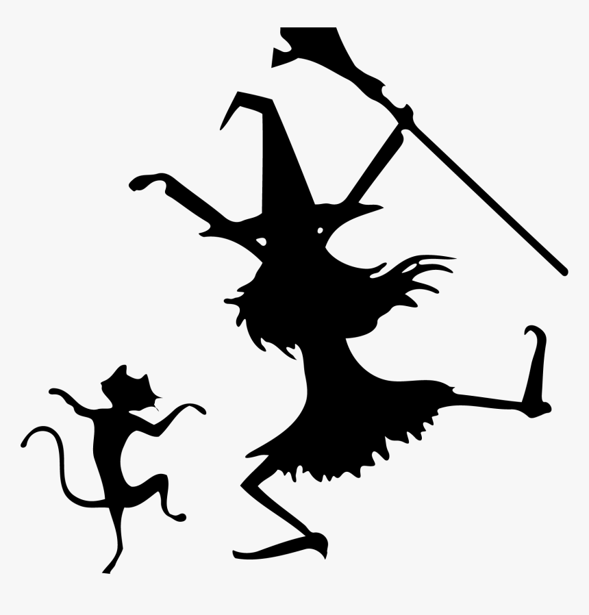 Witch And Cat, HD Png Download