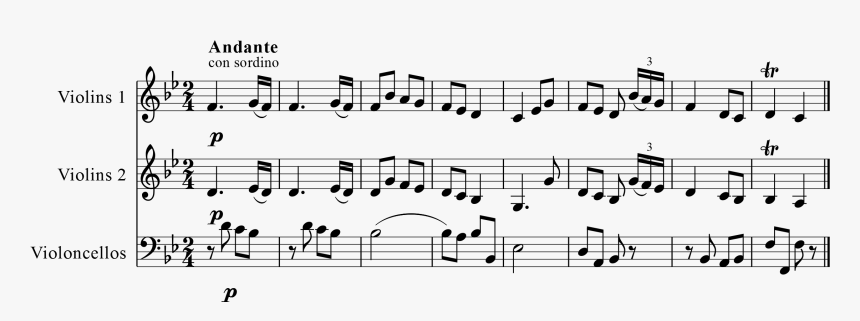 Mozart Symphony K98 Ii Bar1 8 - Hurdy Gurdy D Major, HD Png Download