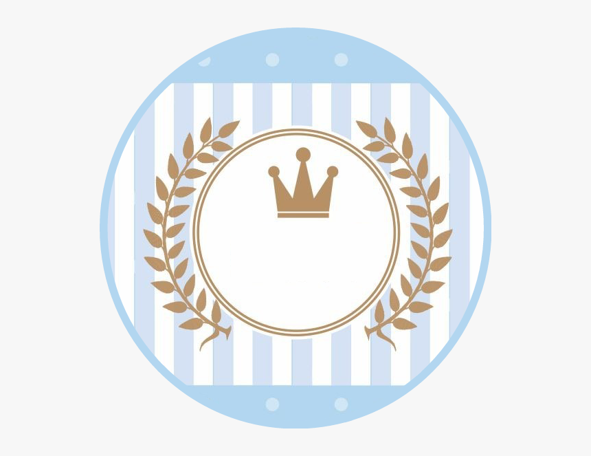 #crown #blue #stripes #blank #circle #round #cute #decoration - Cute Blank Circle Logos, HD Png Download
