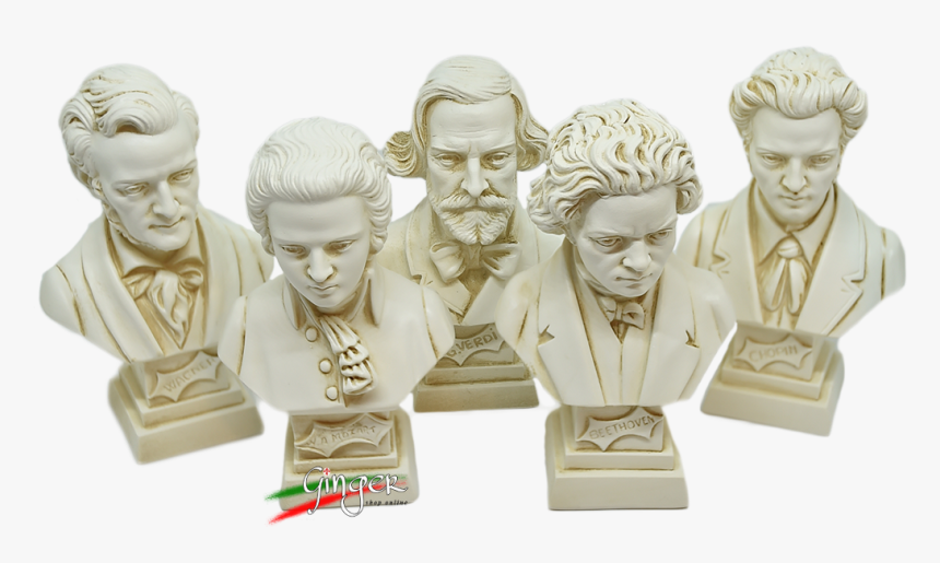 Wagner, Mozart, Verdi, Beethoven, Chopin - Figurine, HD Png Download