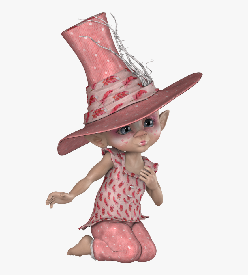 #elf #girl #anime #hat #freetoedit - Doll, HD Png Download