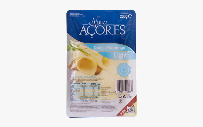 Flamengo Sliced Cheese Light - Nova Acores Sliced Cheese, HD Png Download