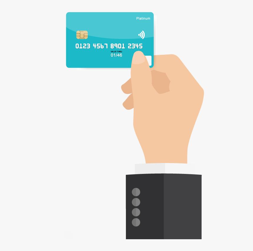 Hand Holding Bank Cards Png, Transparent Png