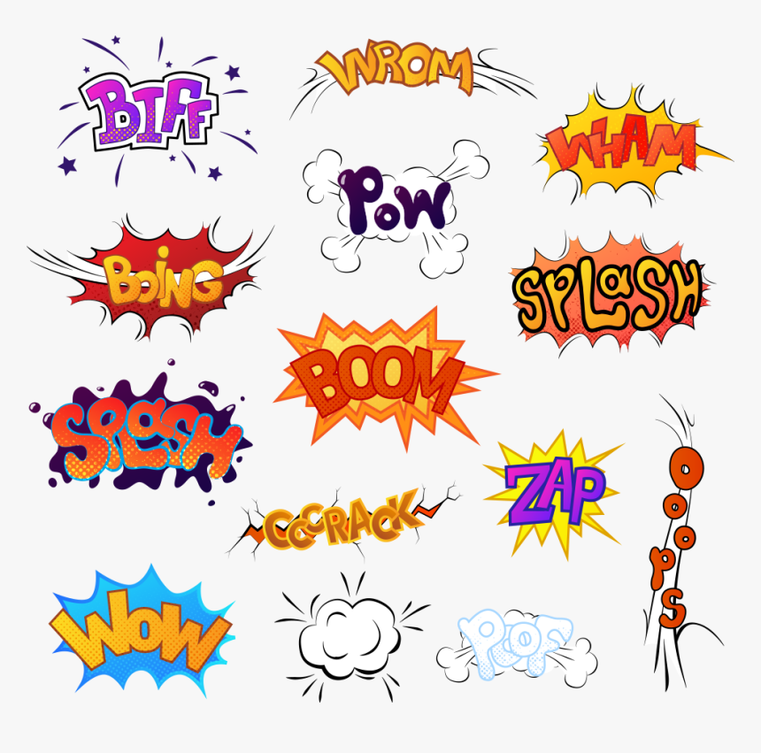 Transparent Comic Explosion Png - Comic Sound Effects Transparent, Png