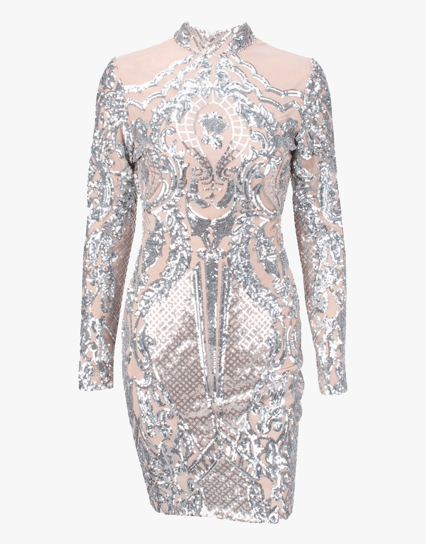 transparent glitter dress