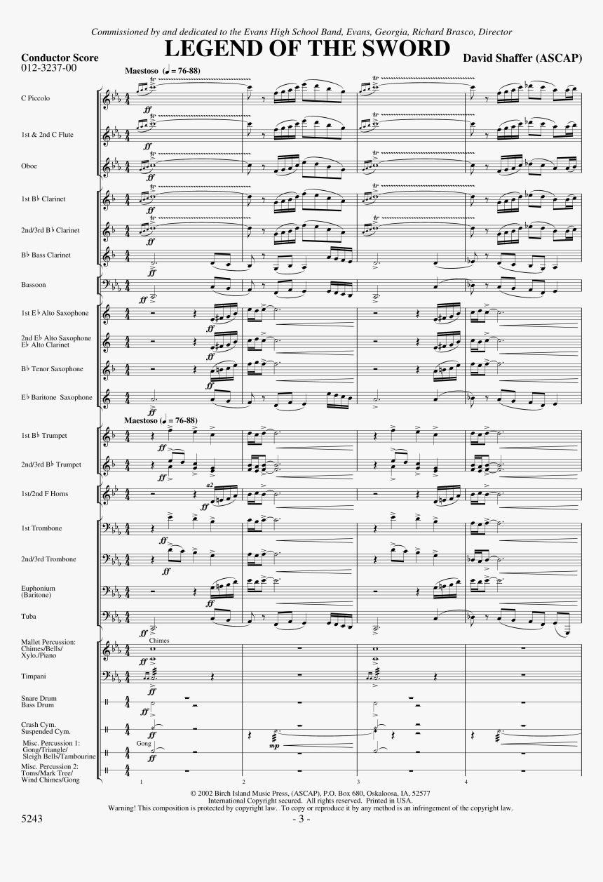 Transparent Excalibur Sword Png - Shostakovich Symphony 11 Score, Png Download