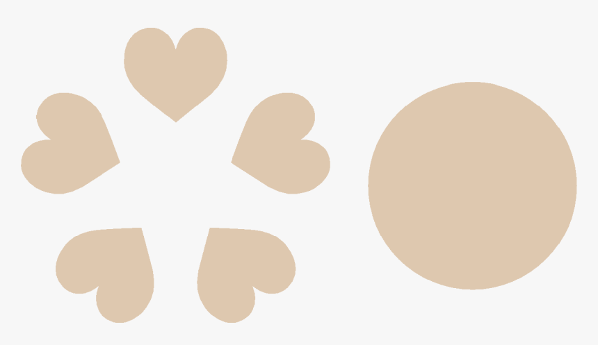 Cinq Petits Coeurs Classiques, Disposés En Cercle À - Circle, HD Png Download