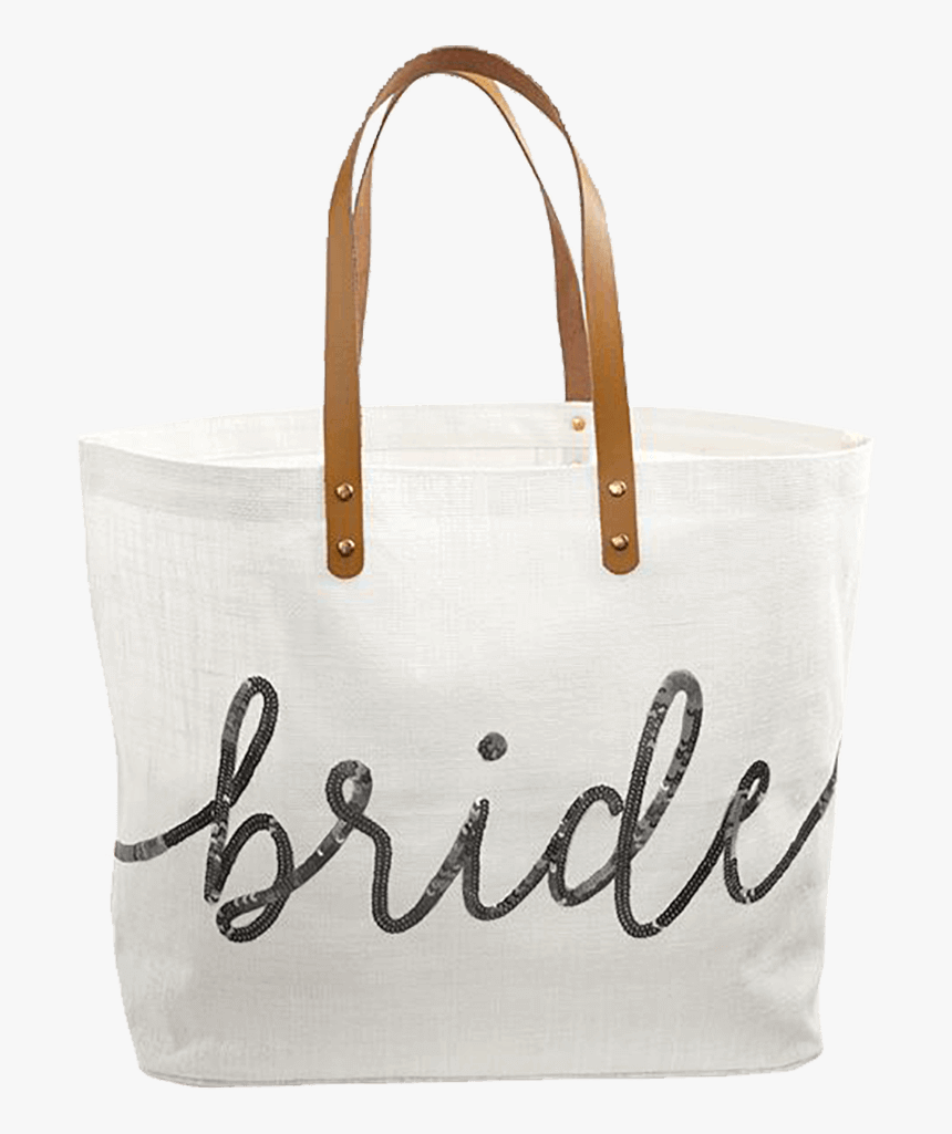 Silver Sequin Bride Tote 
 Src Https - Tote Bag, HD Png Download