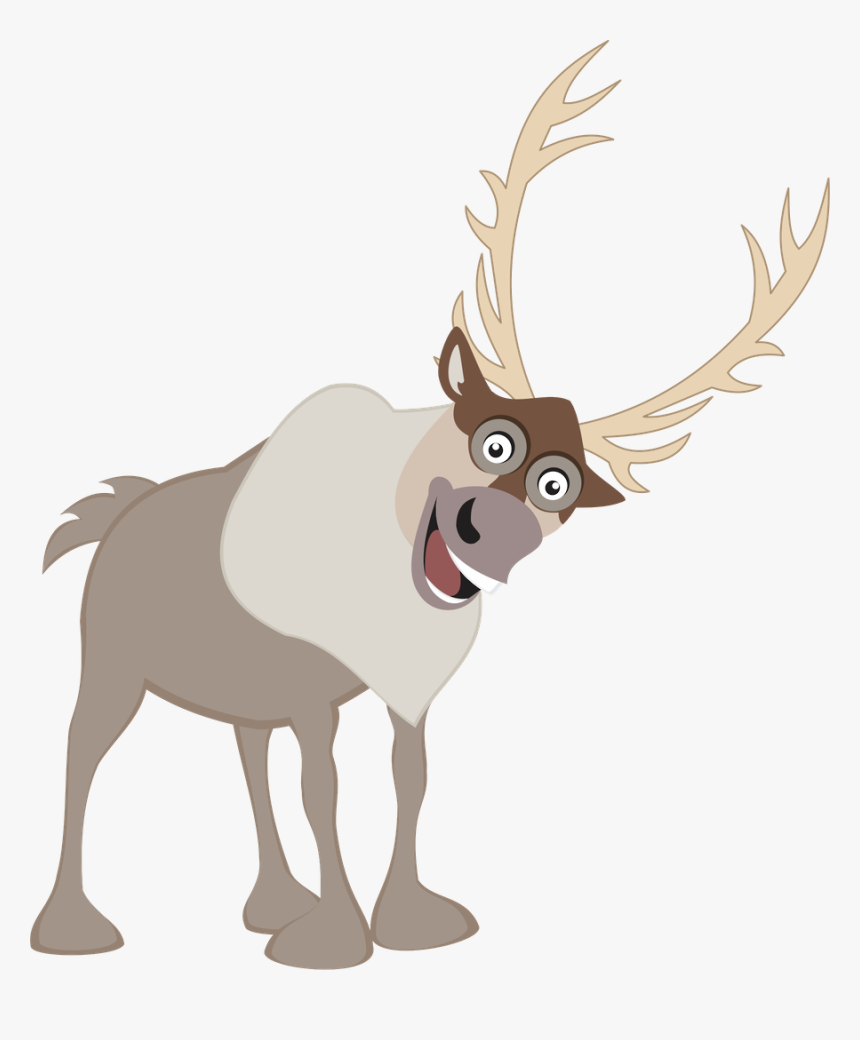 Transparent Reindeer Ears Png - Sven Frozen Cartoon Clipart, Png Download