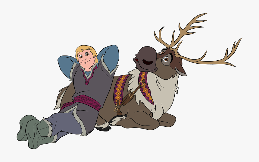 Transparent Sven Clipart - Kristoff And Sven Frozen Clip Art, HD Png Download