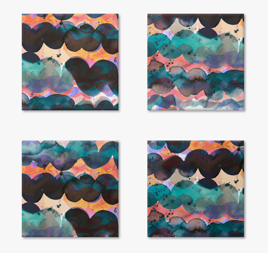 Magneto Abstract Waves Marine Watercolor - Visual Arts, HD Png Download