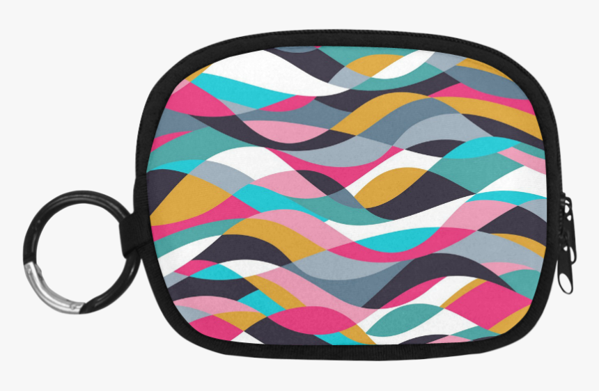 Retro Mod Abstract Waves Coin Purse - Handbag, HD Png Download