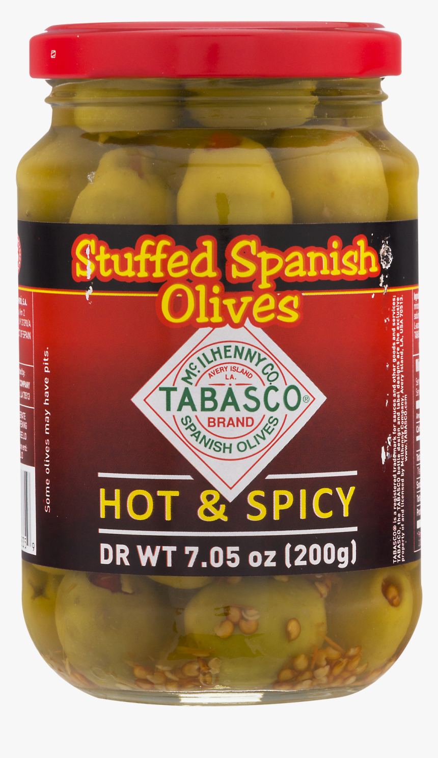 Tabasco Brand Hot & Spicy Stuffed Spanish Olives, HD Png Download