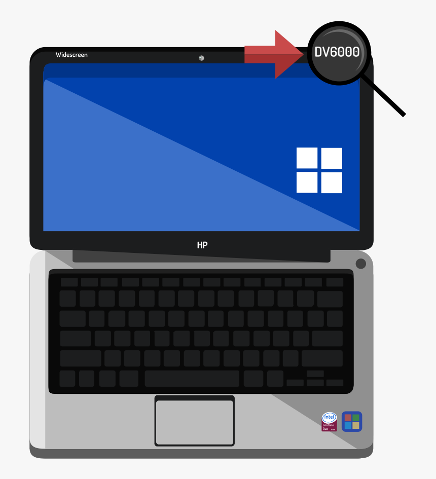 Vector Art Styled Opened Laptop - Netbook, HD Png Download