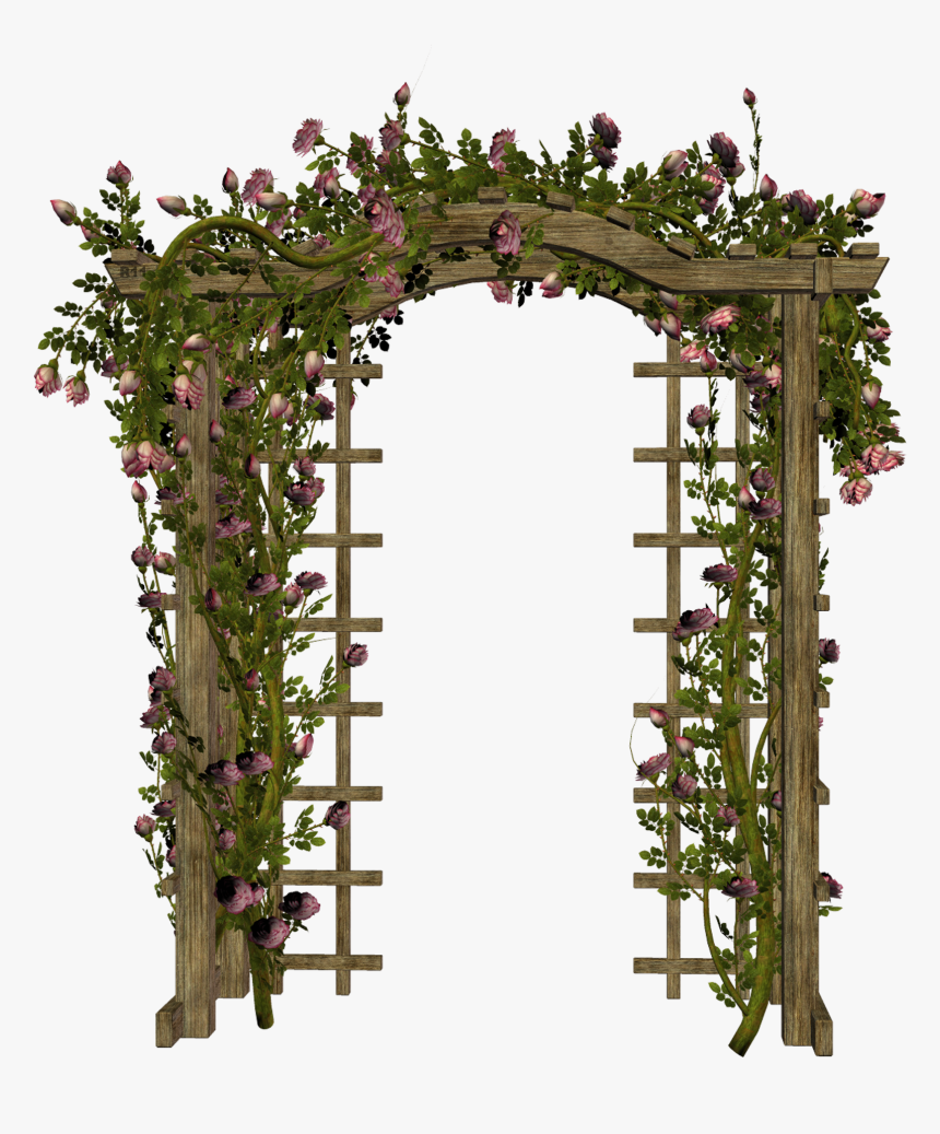 Clip Art Rose Gate - Rose Garden Arch Png, Transparent Png