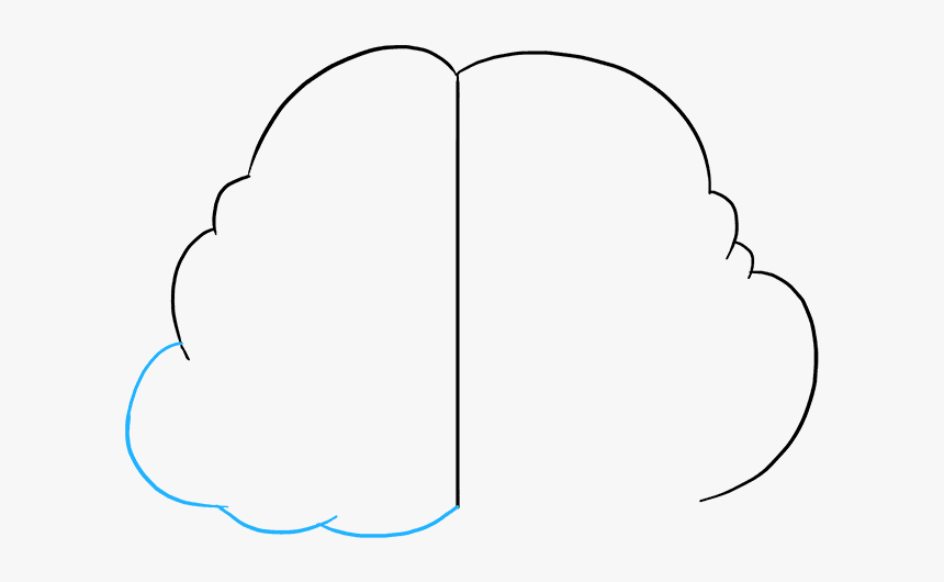 How To Draw Brain - Line Art, HD Png Download
