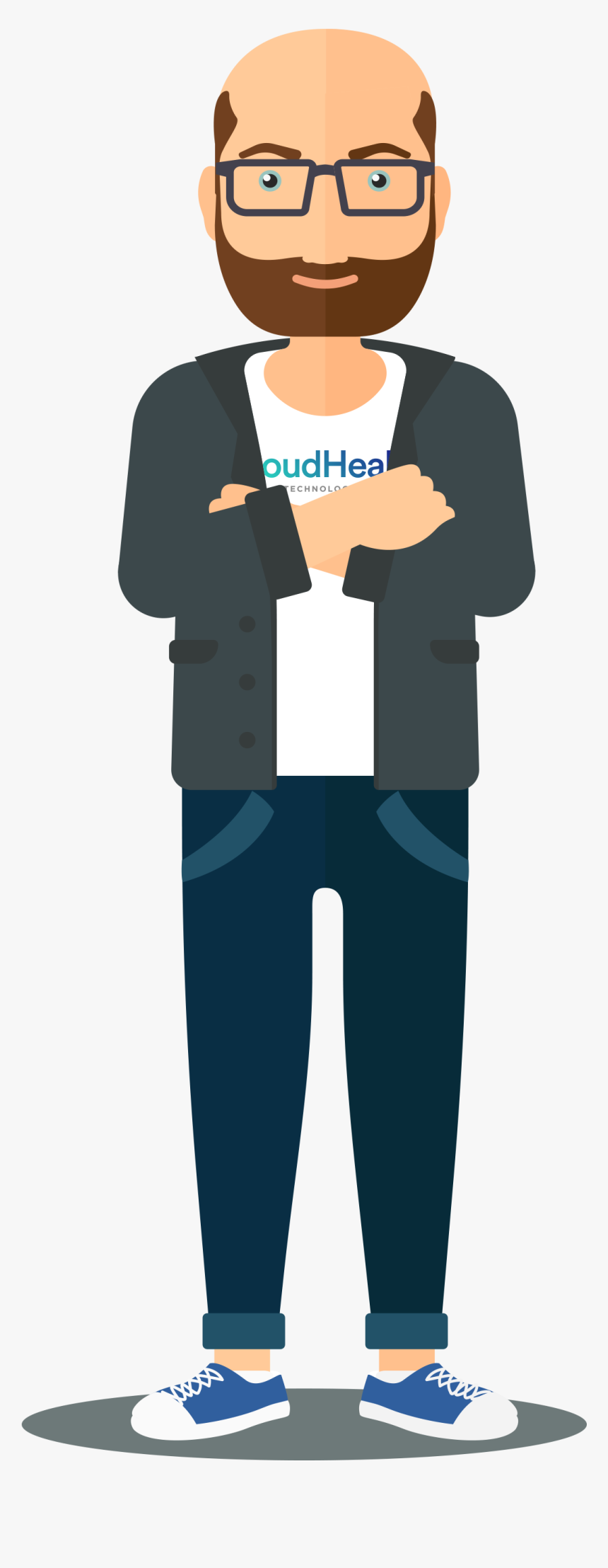 Happy Person Crossing Arms, HD Png Download