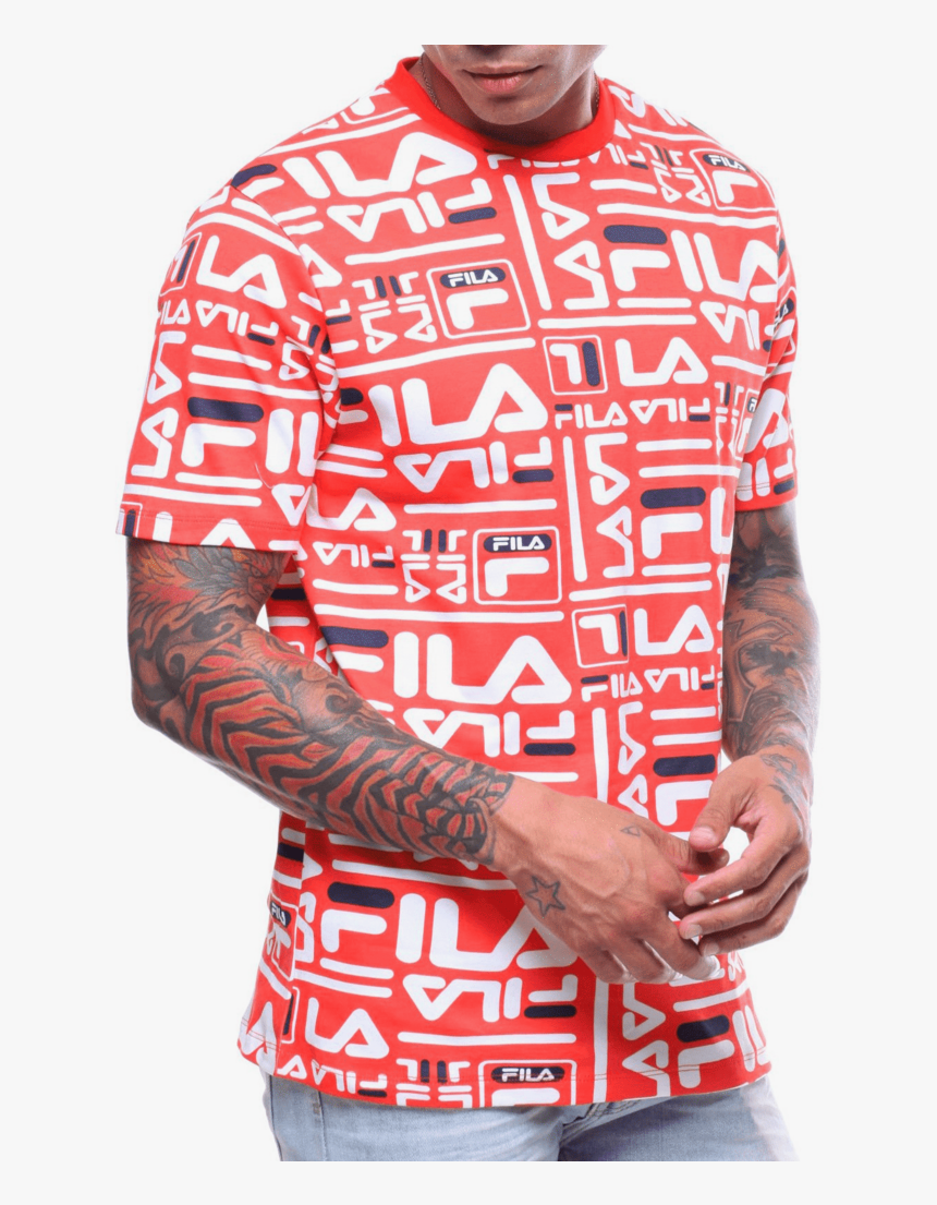 Fila Men's Charlie Logo Print T Shirt, HD Png Download