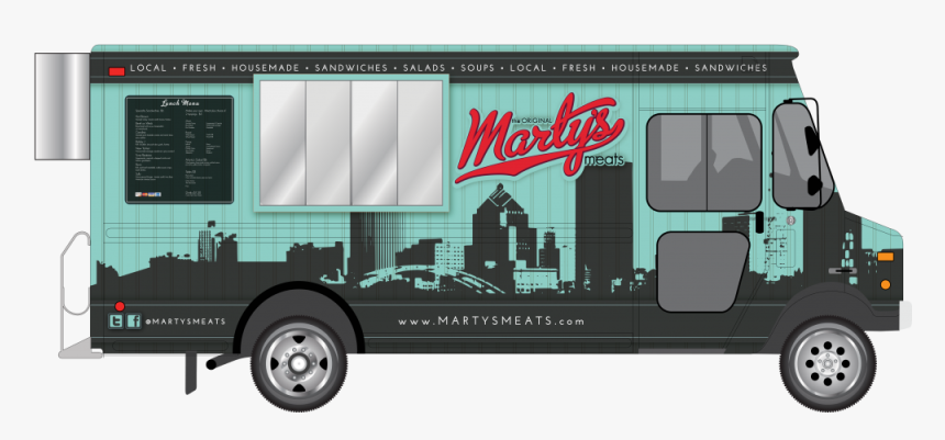 Food Truck Png Side View, Transparent Png