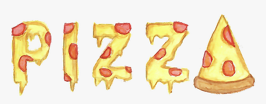 #pizza #texto #text #tumblr, HD Png Download